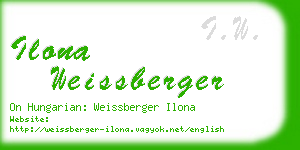 ilona weissberger business card